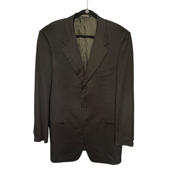 Trussini Blazer Jacket Boyd's Mens Italy 56L US 46L Black Cashmere Made In Italy - Picture 8 of 13